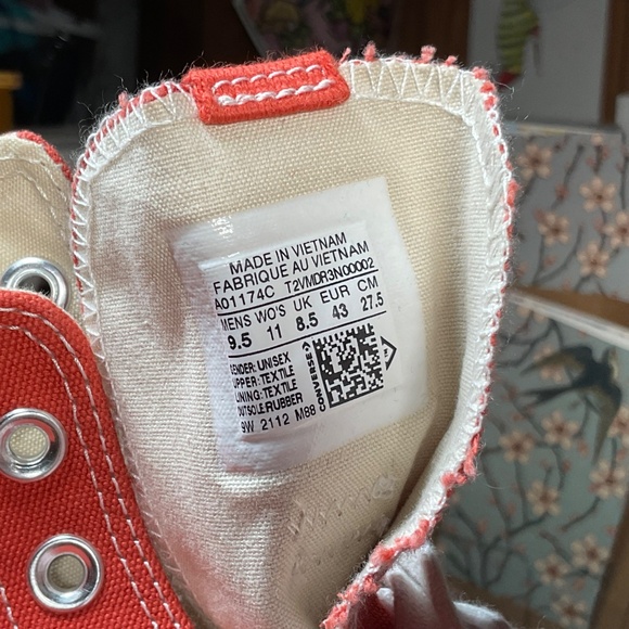 Converse Run Star Motion CX platform sneaker mens 9.5 womens 11 orange high top - Picture 8 of 17